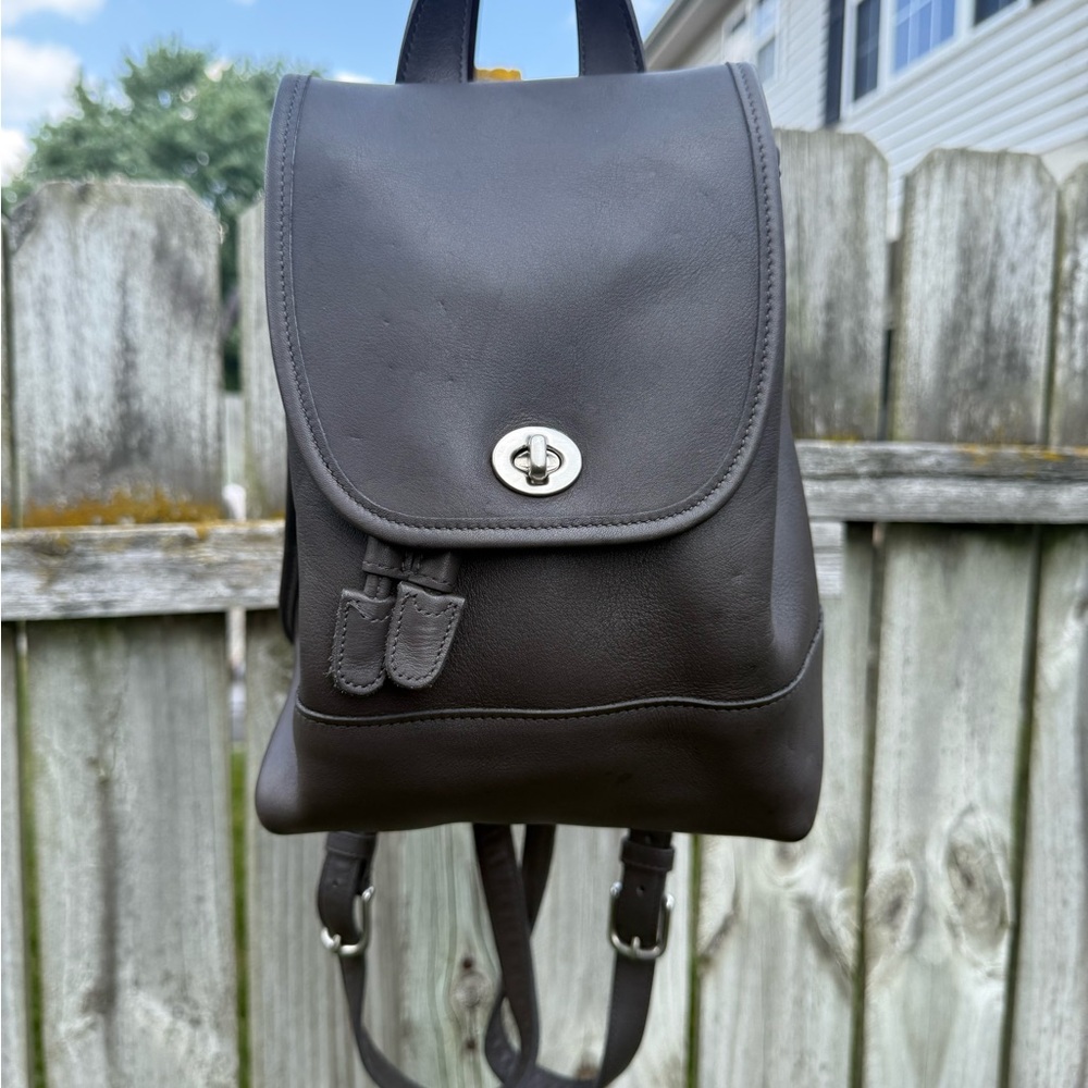 Vintage Coach 9960 Daypack in Grey Flannel